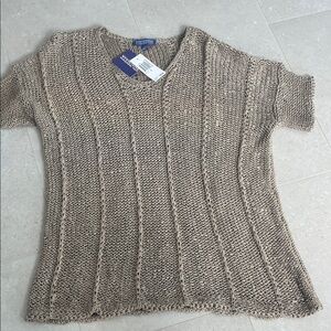 Vivienne Tam Brown V-Neck Sweater